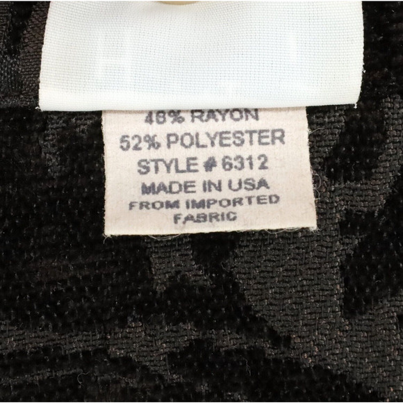 Habitat Jacket Womens Medium Black Brocade Buttons Pockets Fitted Unlined Blazer - Picture 7 of 16